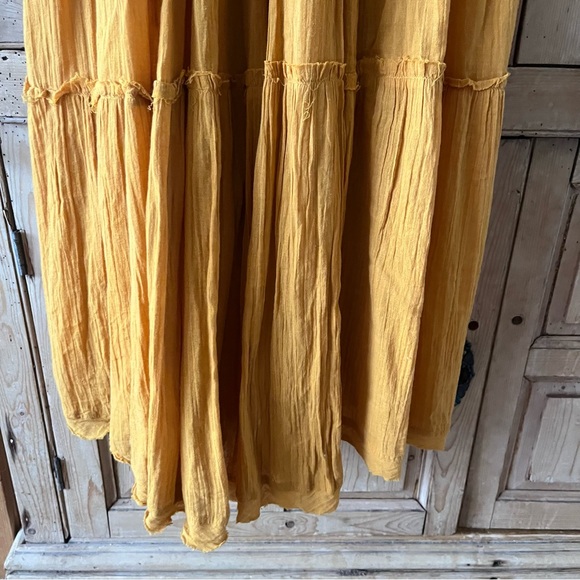 🔶Free People Celestial Skies Midi Dress Marigold, size S 🔶 - Picture 11 of 13